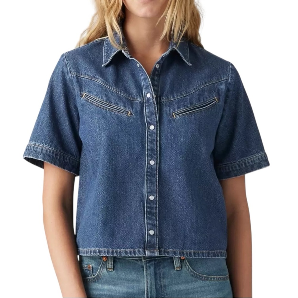Levi’s Premium Rinoa Camp Button Up Denim Shirt - Extra Large